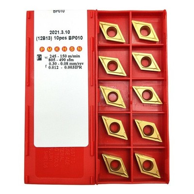 10 Pcs DCMT11T304 BP010 DCMT32.51 Lathe Turning Tool Carbide Insert Tool Holder