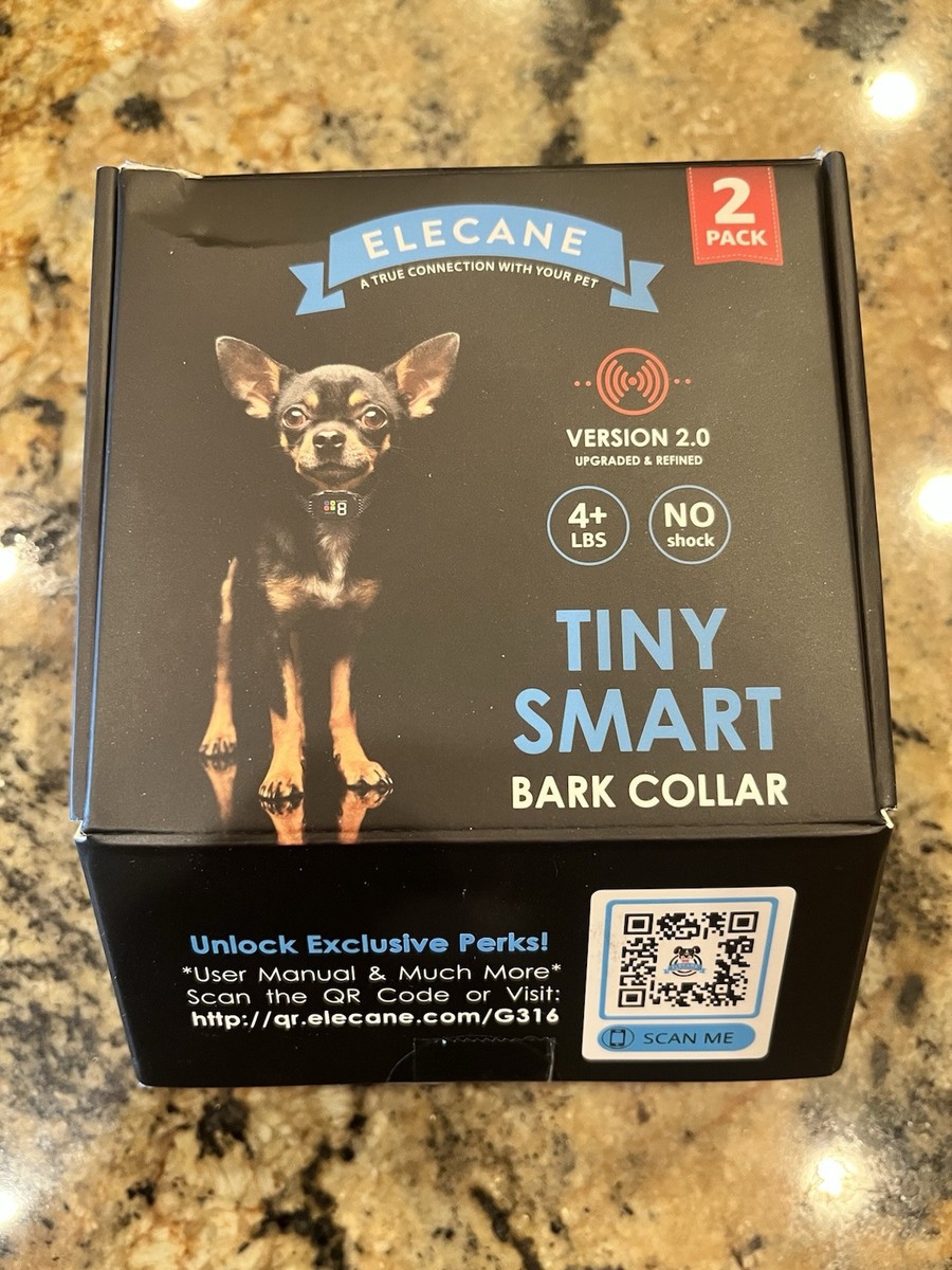 ELECANE Mini Anti-Barking Collar 4+lbs No Shock Set of