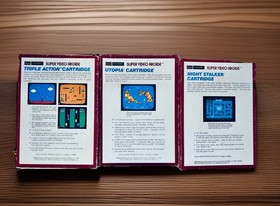SEARS 3 GAME LOT FOR INTELLIVISION; UTOPIA/NIGHT STALKER/TRIPLE ACTION CIB