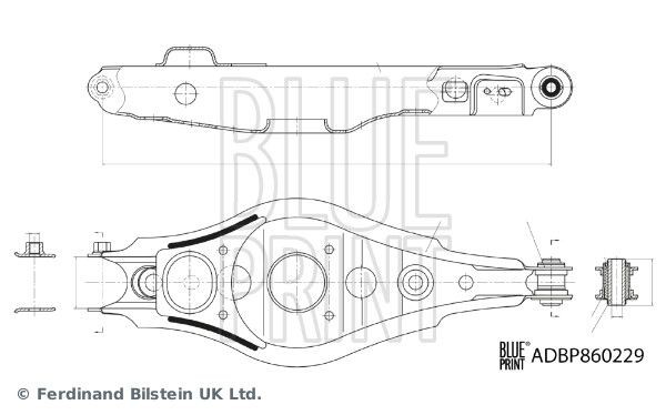 Blue Print Lenker, RadaufhäNgung ADBP860229 FüR Lexus Toyota-image