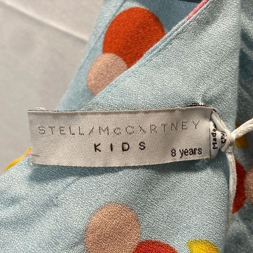 Stella McCartney Kids Girls Blue Polka Dot Gathered Midi Skirt Size 8 Years NWT - Picture 3 of 4