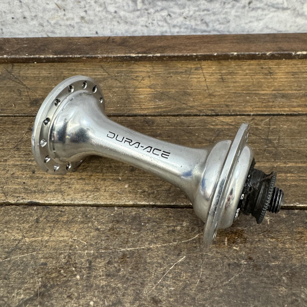 Vintage Shimano Dura-Ace Front Hub 28H Rim Brake QR Silver Japan