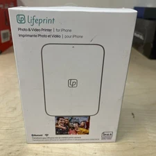 Lifeprint Portable 3"x4.5" Photo and Video Printer for iPhone (White) - New