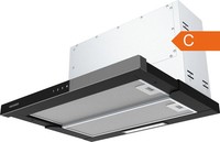 Dunstabzugshaube 60Cm Schwarzglas LED Touch-Control Flachschirm