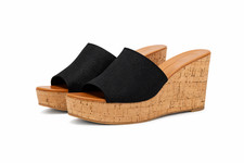 Dolce Vita Adalea Slide Sandals - Black Woven - Size 6.5 - NWOT