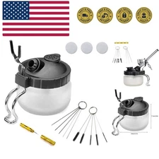 4 Piece Airbrush Cleaning Kit: Pot, Needle & Brushes for Optimal Performance