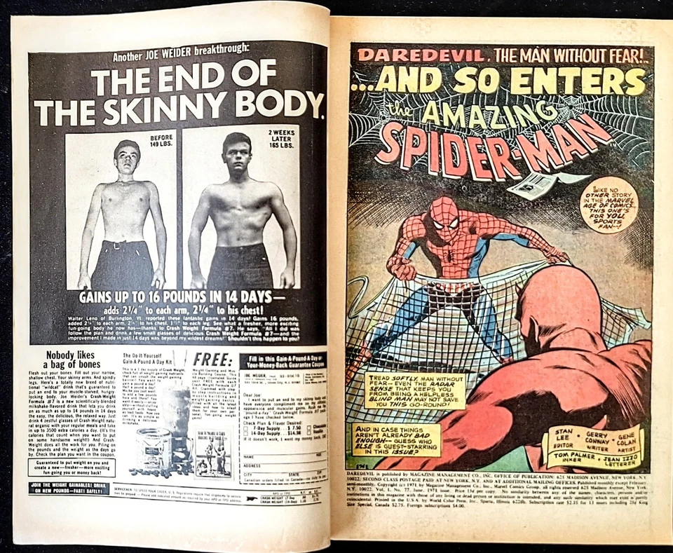 DAREDEVIL #77 VFN+ AMAZING SPIDER-MAN SUB-MARINER BUSCEMA COVER MARVEL 1971 KEY! - Image 3 of 4