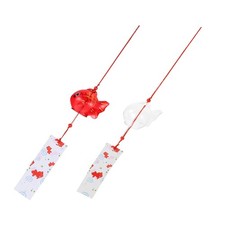 2pcs Glass Wind Bells Hanging Decors Japanese Style Glass Goldfish  Wind Chimes