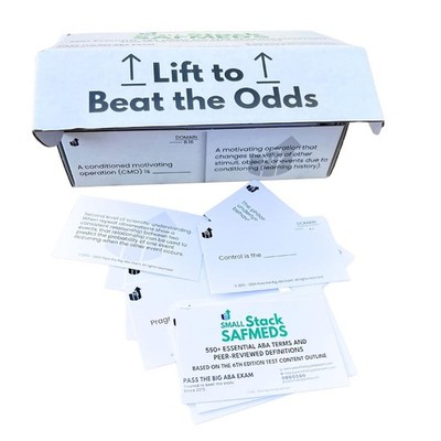 Pass the Big ABA Exam PTB 6th Edition SAFMEDS Set 3.5  x 2  Cards Set OPEN BOX