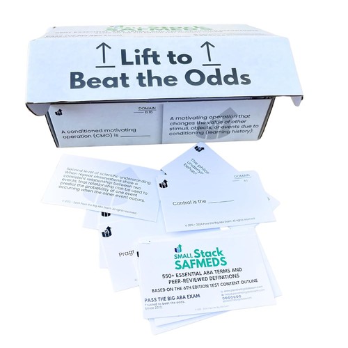 Pass the Big ABA Exam PTB 6th Edition SAFMEDS Set 3.5” x 2” Cards Set OPEN BOX
