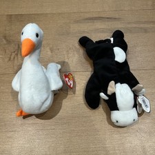RARE TAG ERRORS Ty Beanie Babies vintage Gracie The Duck And Daisy The Cow