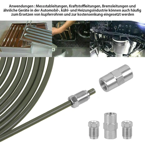 Bördelgerät +10m Bremsleitung Bremsrohr Stahl 4,75mm +Verschraubungen *Verbinder - Bild 14 von 14