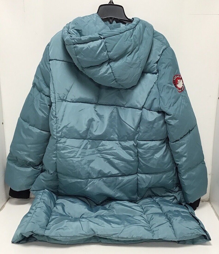 Canada Weather Gear Women’s Longline Puffer Jacket In Mystic Lake Size
