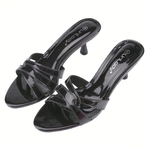 Women's Kitten Mid Heel Peep Open Toe Sandals Slingback Slip-On Office Dress Hee - Picture 15 of 45