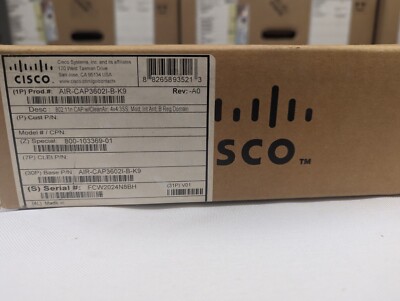 CISCO AIR-CAP3602I-B-K9 Factory Sealed, Same Day Shipping Brand New