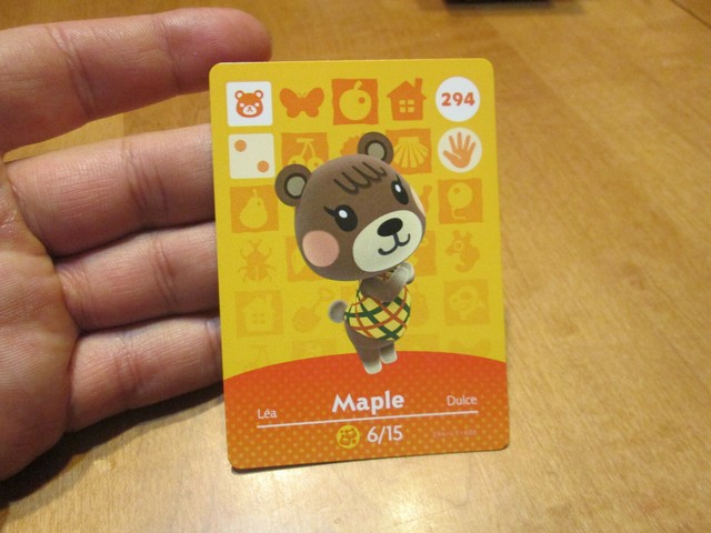 MAPLE 294 Welcome To Animal Crossing New Leaf Horizons AMIIBO Card 