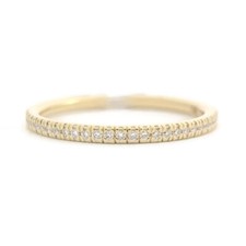 Thin Round Diamond Eternity Ring Wedding Band 14K Yellow Gold Size 6.75, .42 CTW