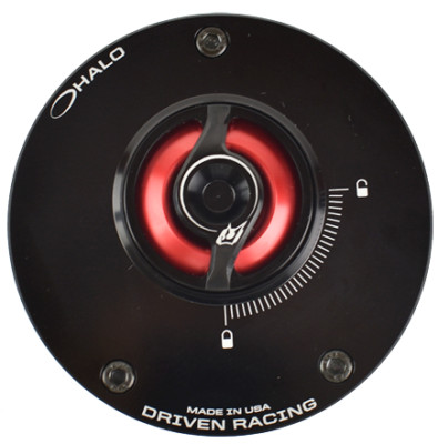 DRIVEN RACING HALO GAS FUEL CAP & BASE RED BMW S1000RR S1000R R Nine T