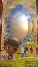 Disney DOC MCSTUFFINS Wooden Mirror  Storybook,Decorate with Stickers  Jewels 