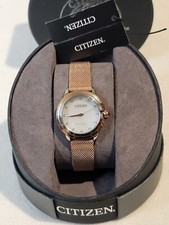 CITIZEN EM0796-75D CECI Eco-Drive Mother-of-Pearl Dial Diamond Ladies Watch -NEW