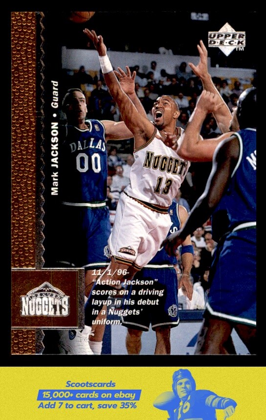 1996-97 Upper Deck Mark Jackson card #208 Denver Nuggets