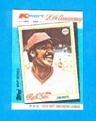 1982 Topps K-Mart Wrong Back JIM RICE - Card is smaller than Regular ...