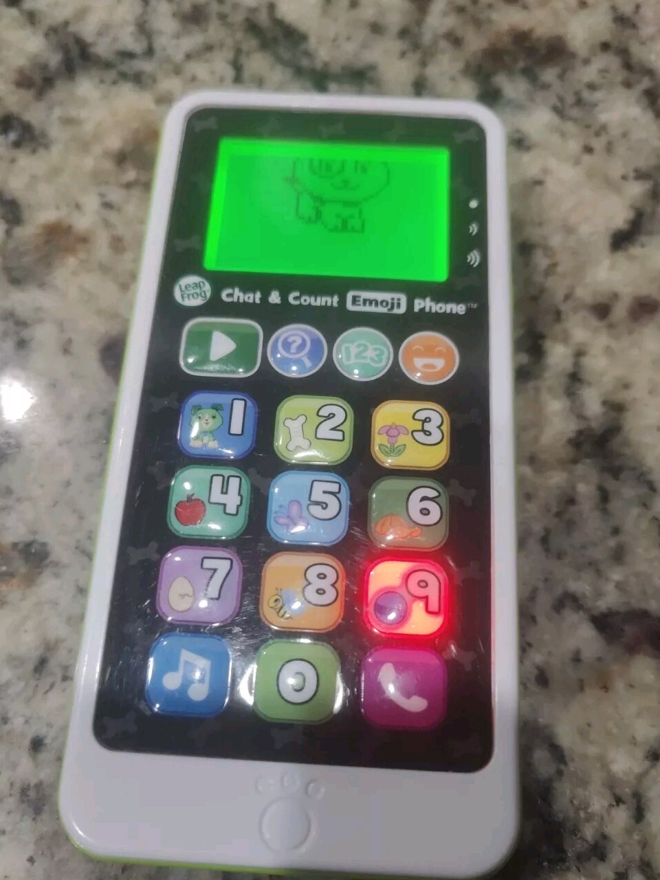 Leap Frog Chat & Count Emoji Cell Phone Kids Green=