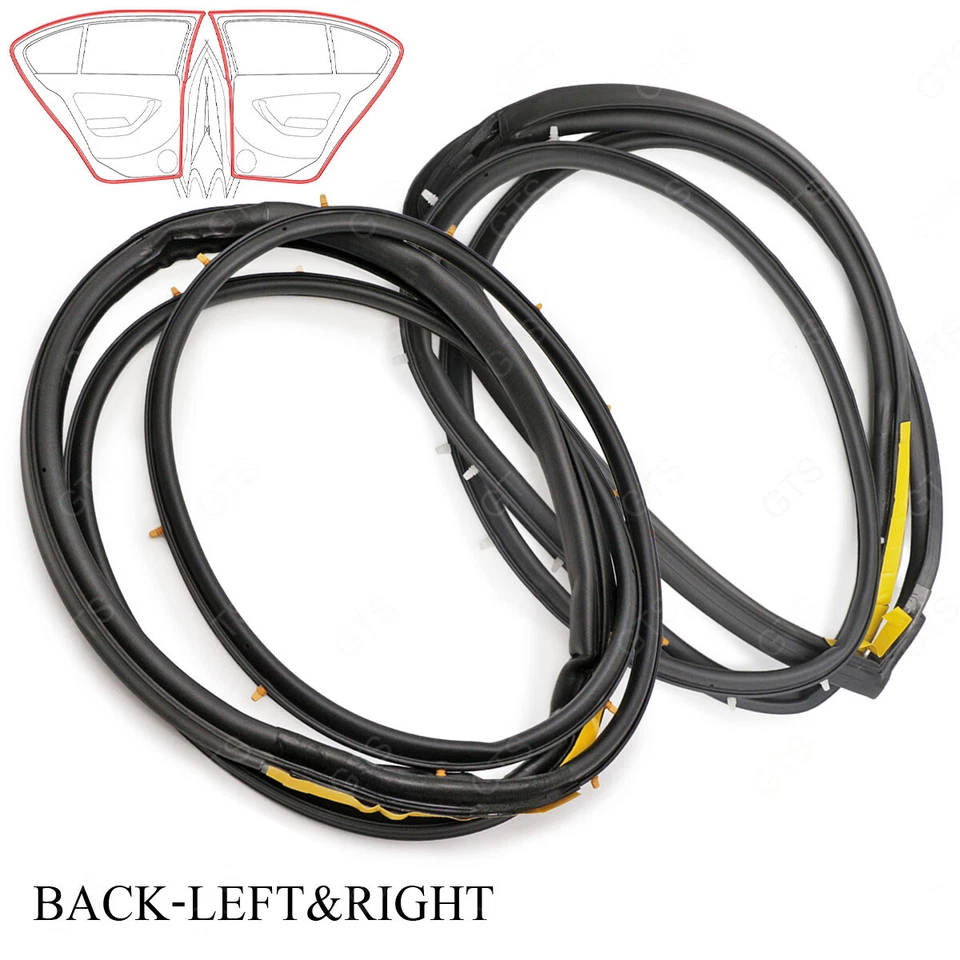 For Toyota Corolla AE EE 92 1987 - '90 Rear Lh+Rh Door Rubber Seal Weatherstrip - Image 4 of 4