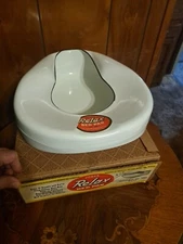 VTG Mid-Century Jones RELAX Porcelain Enameled White Bed Pan w/Original Box 