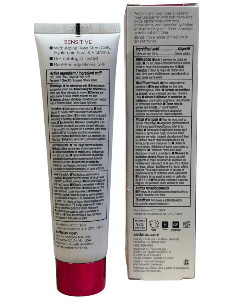 Andalou Naturals 1000 Roses CC Color + Correct SPF 30 Ounces, sheer tan, 2 fl oz - Image 3 of 4