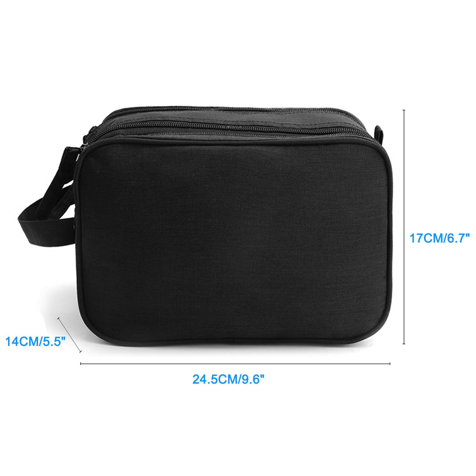 Mens Toiletry Bag with Zipper Shave Kits Organizer Portable Travel Dopp