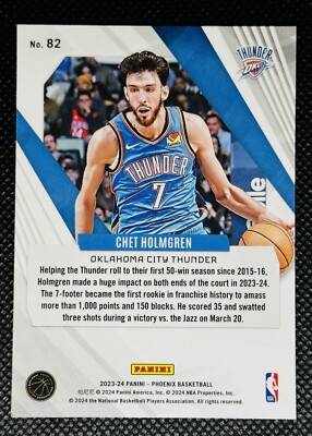 PAS10 50枚限定 チェット・ホルムグレン / HOLMGREN NBA 23-24 Panini