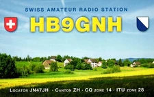 Canton Switzerland HB9GNH QSL Radio Postcard