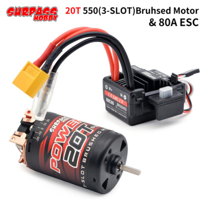Moteur Brushed Surpass Hobby 550 12T-35T Avec ESC 80A - Pour Voiture RC 1/10 1/12, Neuf