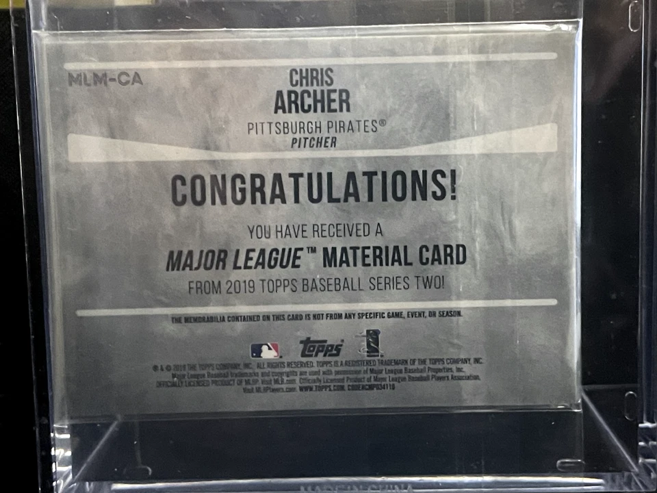 2019 Topps - Major League Material Relics Series 2 150th Anniversary #MLM-CA... - Image 2 of 2