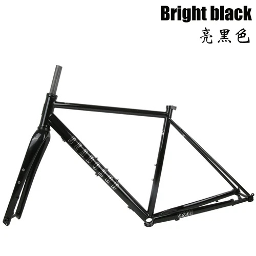 700C Carbon Road Bicycle Frameset Steel Gravel Off-Road Bike Frame Disc Brake - Picture 32 of 36