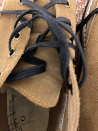 Monkey Boots by Retro Heritage 7.5 US Suede Tan Mod Grafter Martens Style Low - Picture 11 of 13