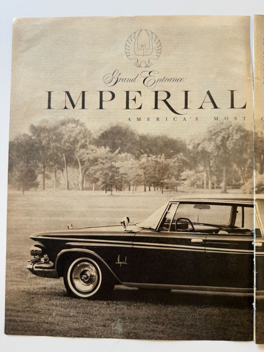 ASTRAL BODY 額装ポスター Klarwein ビンテージ Vintage 1962 Imperial Crown Chrysler Car 2 Page Cut Advertisement