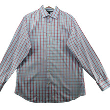 Banana Republic Non Iron Slim Fit Men's Size L Check Long Sleeve Casual Shirt