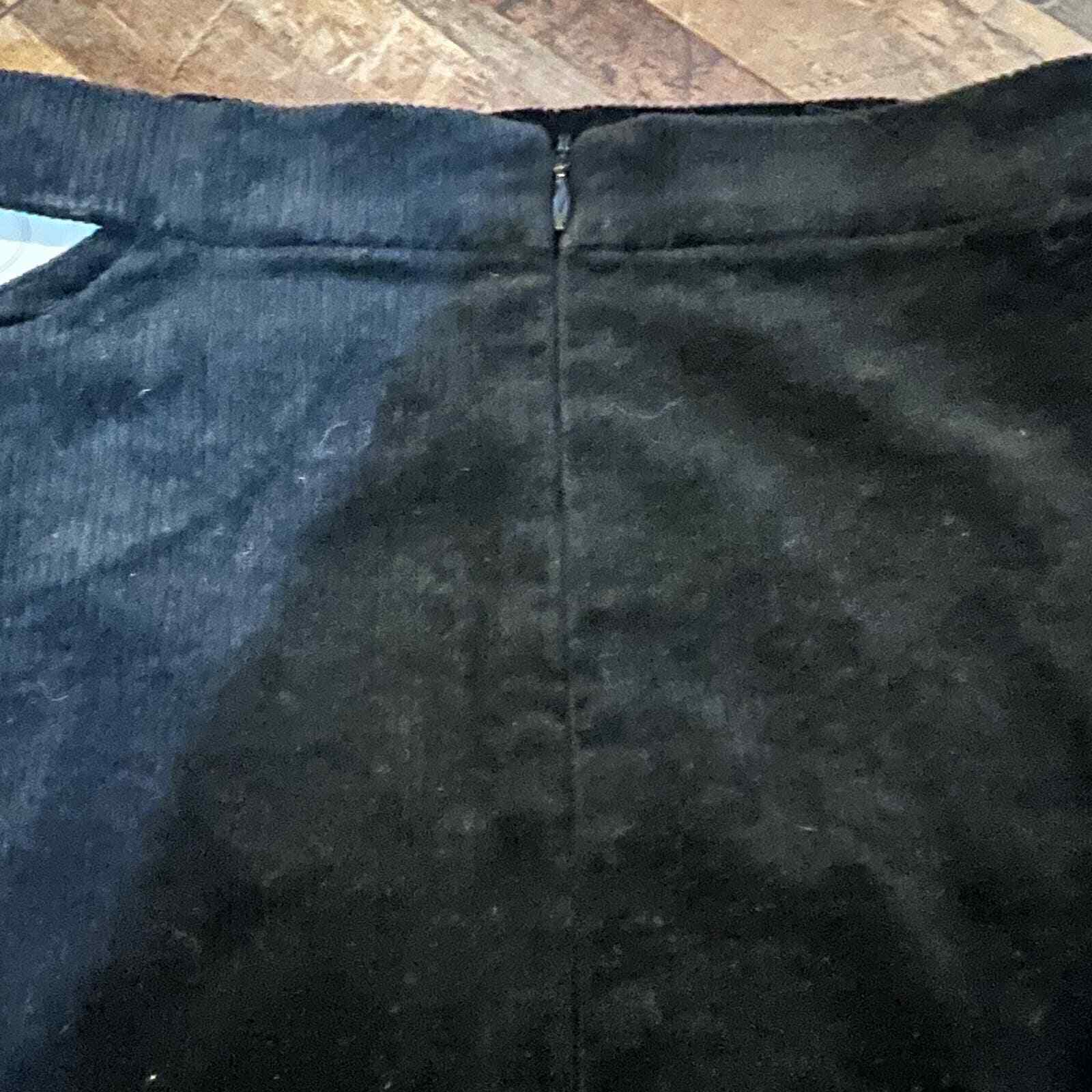Elodie Black Corduroy Mini Skirt Womens Size M Cotton Blend New with Tags