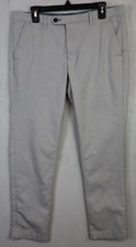 Mens Ted Baker London Gray Flat Front Khaki Dress Pants Size 34x30 Cotton 34R