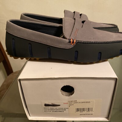 Swims Waterproof Penny Lux Loafers Drivers Shoe Size 8 Navy  display picture 3