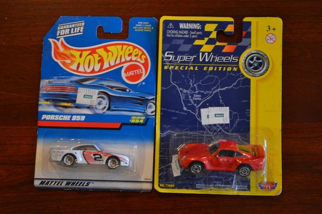 VINTAGE LOT 1 HOT WHEELS PORSCHE 959 WHITE #854 1 MOTORMAX ...