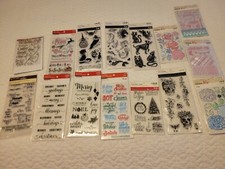 15 packs new unopened unmounted rubber stamps 179 total stamps