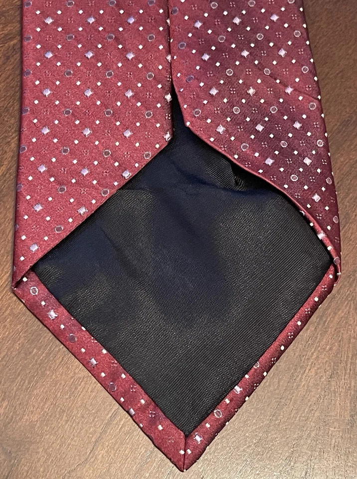 Cuello para hombre Dkny Borgoña 100 % Seda Hecho en Estados Unidos Foto 2 de 4