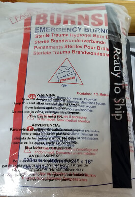 Burnshield Burn Face Mask Sterile Hydrogel Dressing 24x16  2 Pack FREE EXP SHIP