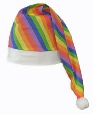Rainbow Pride Wee Willy Winky Victorian Story Telling Night Cap Fancy Dress Hat