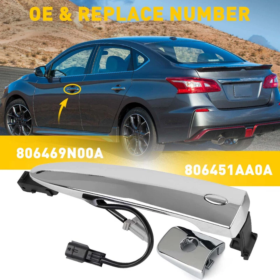 Manija de puerta delantera izquierda 806469N00A conductor para Nissan Leaf Máxima Murano Sentra H Foto 2 de 4