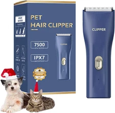 Dog Clippers,Quiet Washable USB Rechargeable Cordless Dog Grooming Kit,Electric 