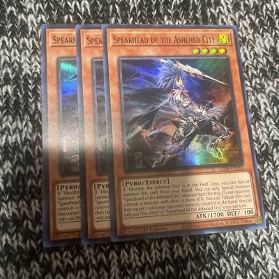 3x Spearhead  of the Ashened City 1st Edition Super Rare LEDE-EN090 Yu-Gi-Oh!